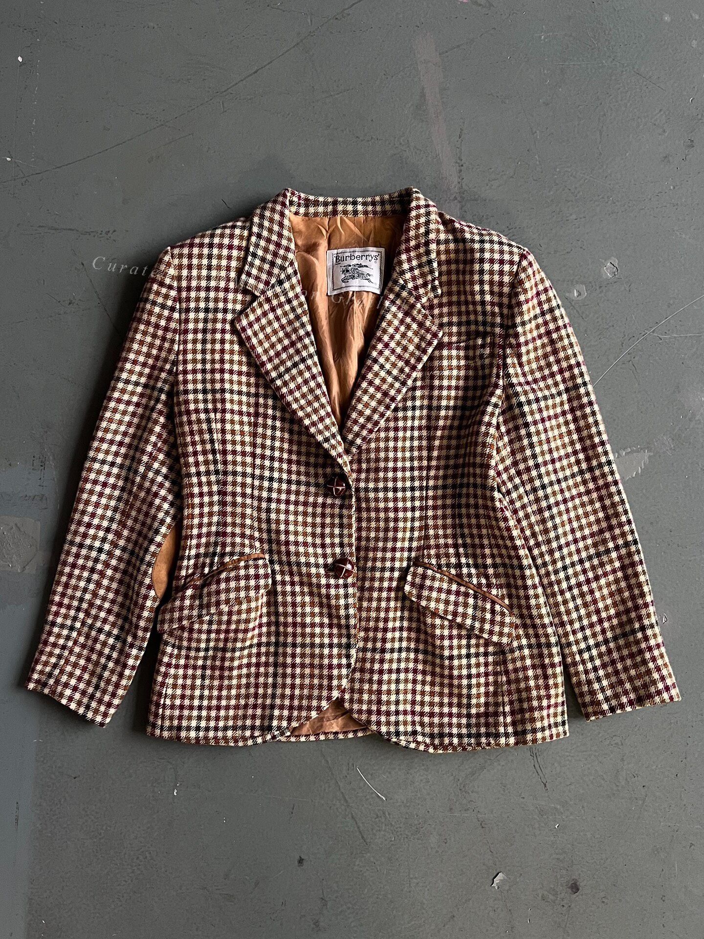 Vintage Vintage Burberry Plaid Blazer Size US M / EU 48-50 / 2 - 1 Thumbnail