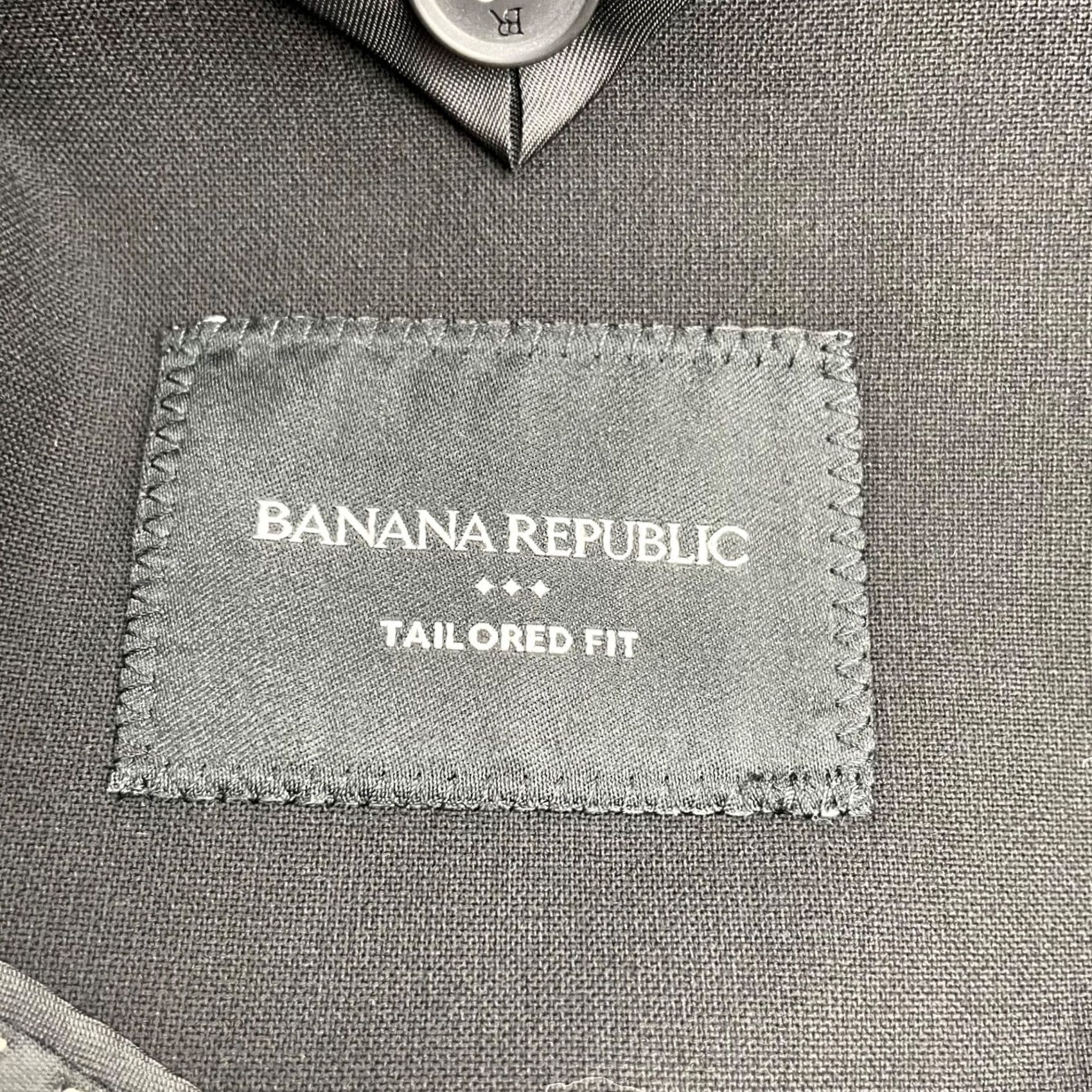 Banana Republic Banana Republic Blazer 2-Button Single-Breasted Black 36R Regular Tailored Fit Men’s Blazer Jacket Size 36R - 6 Thumbnail