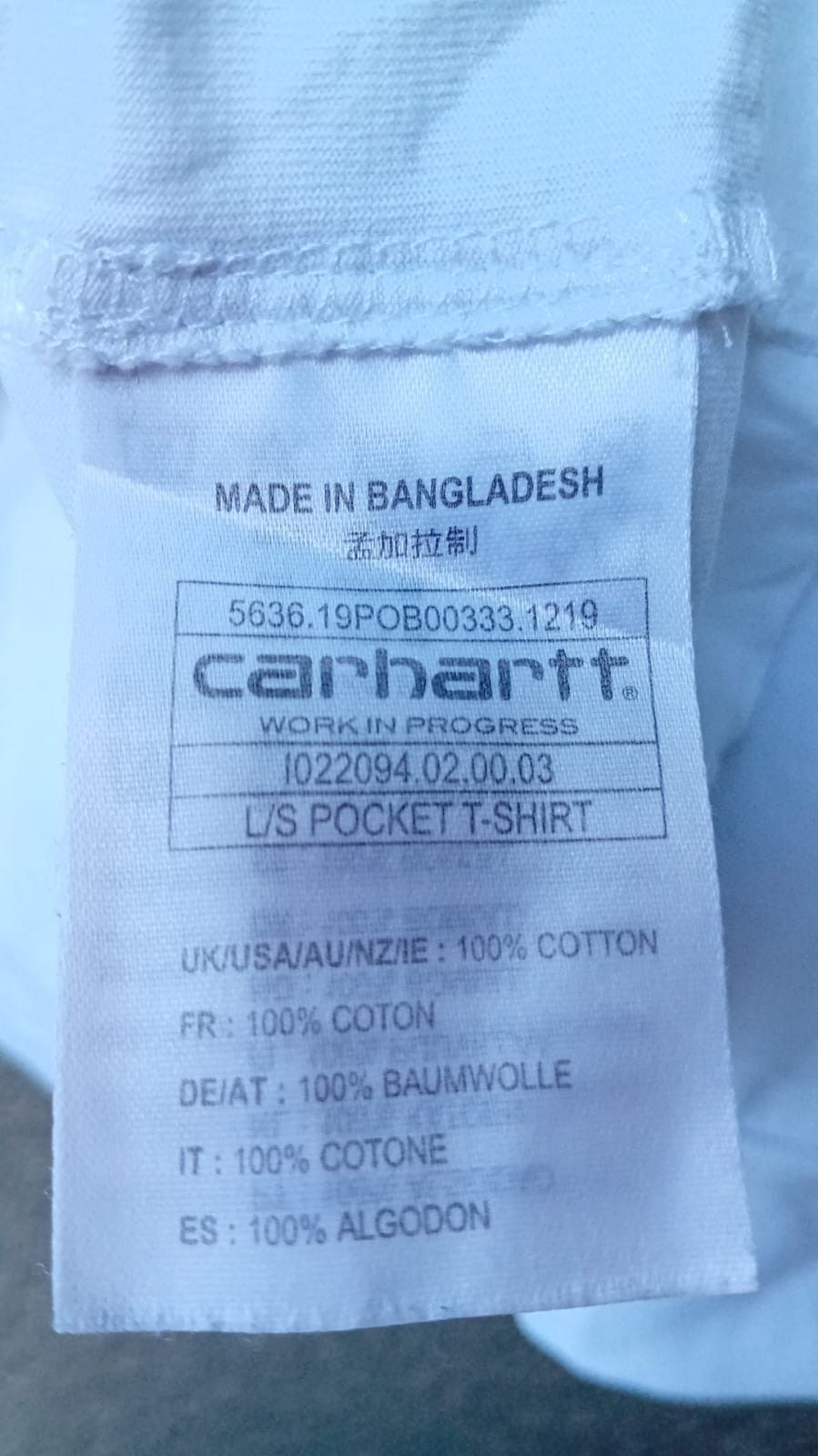 Carhartt Wip Carhartt WIP Pocket T-shirt Long Sleeve sz S Size US S / EU 44-46 / 1 - 4 Thumbnail