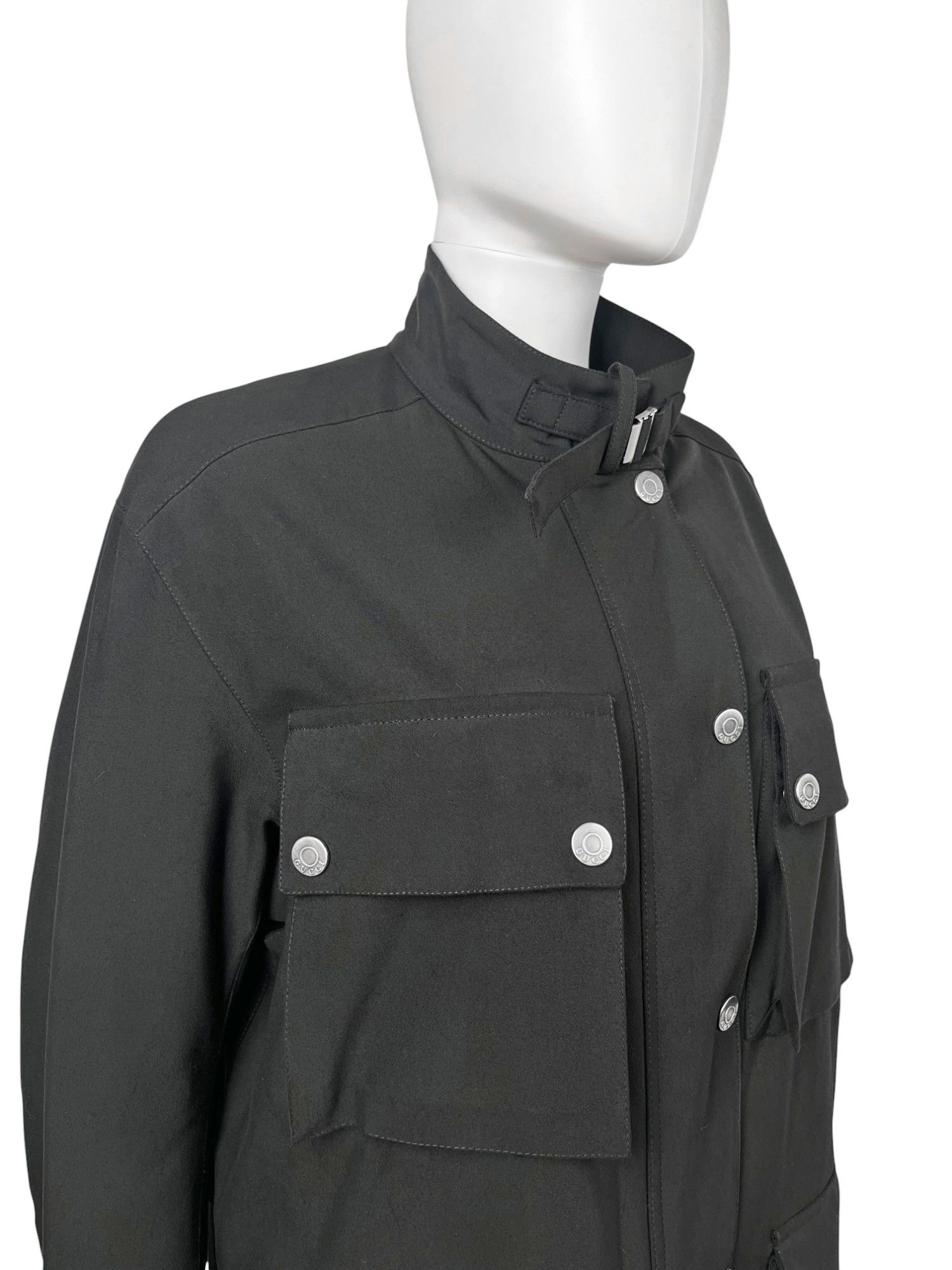 Gucci by Tom Ford F/W 1998 Multipocket Oversized Black Jacket Size S / US 4 / IT 40 - 9 Thumbnail