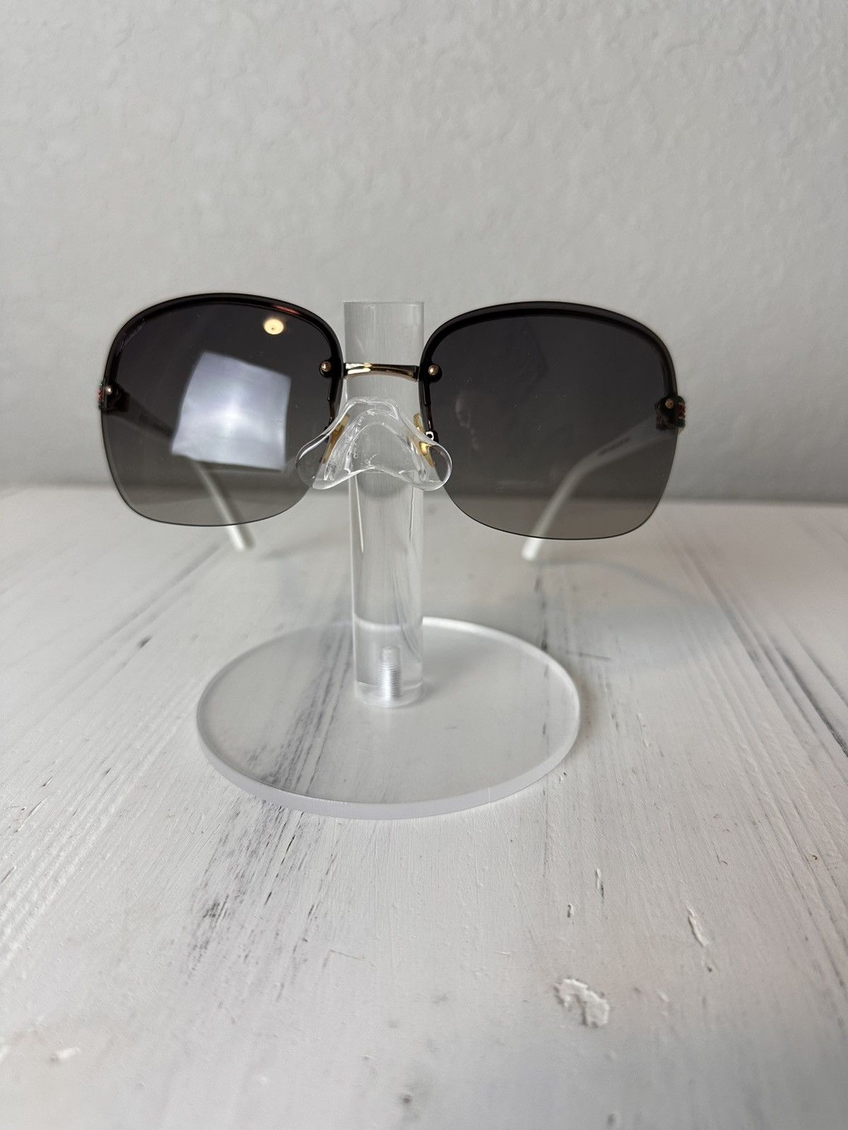 Gucci Gucci Rhinestone Sherry Line Rimless Sunglasses Size ONE SIZE - 5 Thumbnail