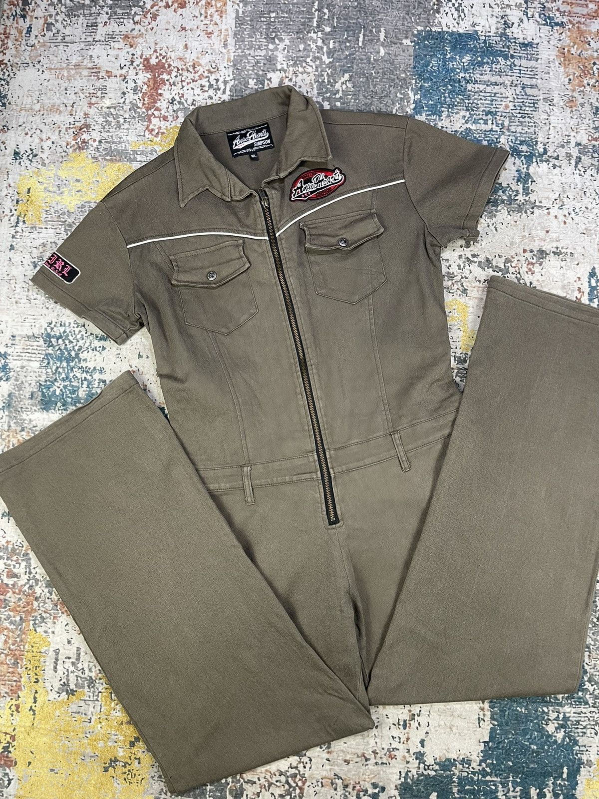 Hypebeast ANGEL HEARTS SIMPSON BACK SPELL COVERALLS Size 36" / US 14 / IT 50 - 1 Thumbnail