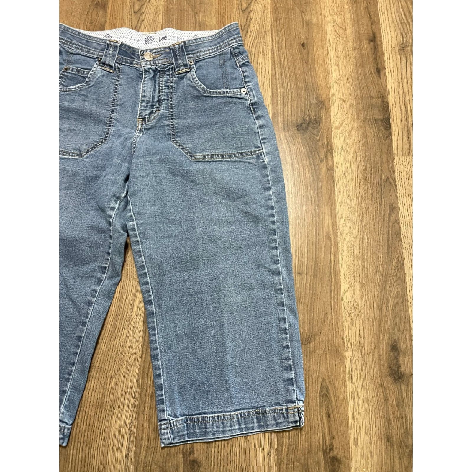 Lee Lee Jeans Women's Size 4P Blue Denim Capris Comfort Waistband Size 27" / US 4 / IT 40 - 4 Thumbnail