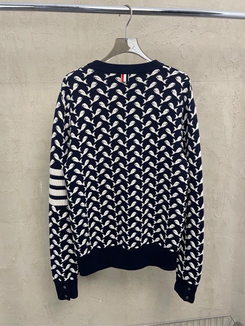 Thom Browne Thom browne Dark blue full-print small whale pattern four-s Size US S / EU 44-46 / 1 - 2 Thumbnail