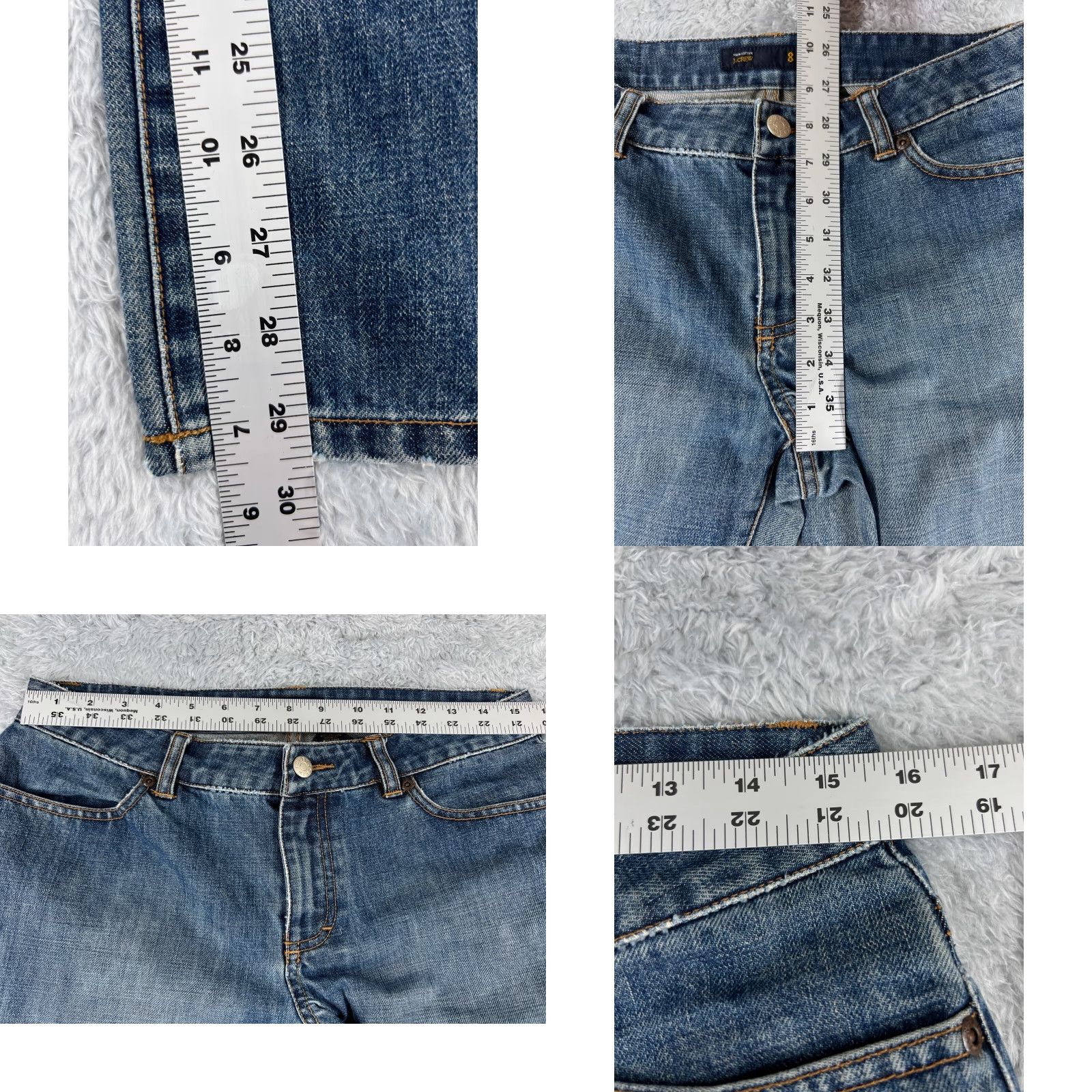 J.Crew VINTAGE J.CREW Jeans Women 8 Blue Denim Straight Leg Mid Rise 30x30 Jeans Women Blue 30x30 Mens? Size 30" / US 8 / IT 44 - 8 Thumbnail