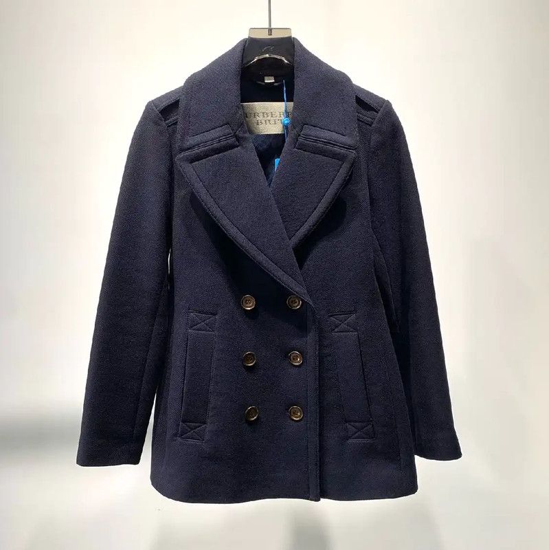 Burberry Burberry Navy Wool Women's Coat Size ONE SIZE - 1 Thumbnail