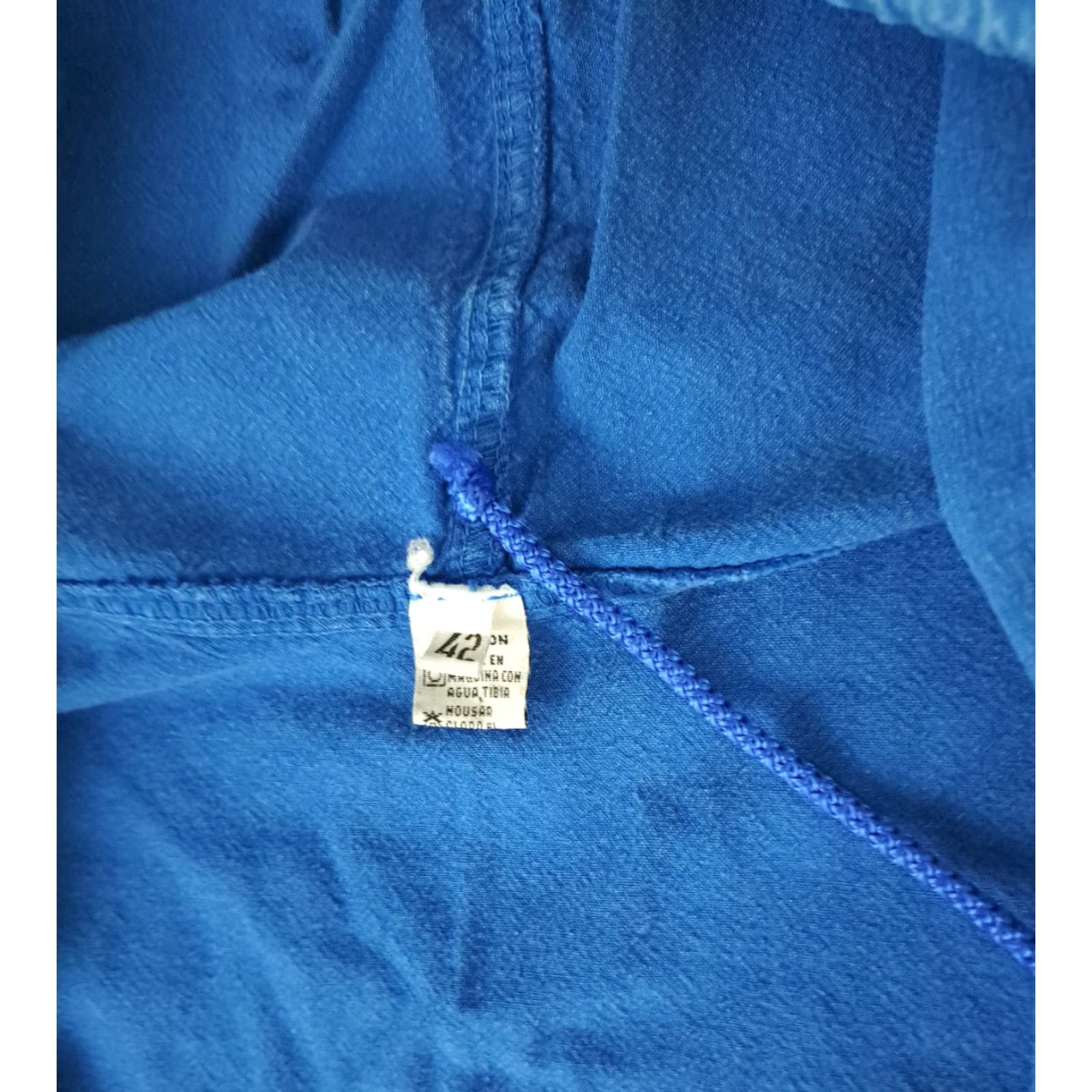 Nautica VINTAGE Canvas Nautical Hoodie Zip Unbranded Unisex Adults Sz 42 Blue Full Zip Beach 26in Long 26in Pit to Pit Mens Womens Size US XL / EU 56 / 4 - 7 Thumbnail