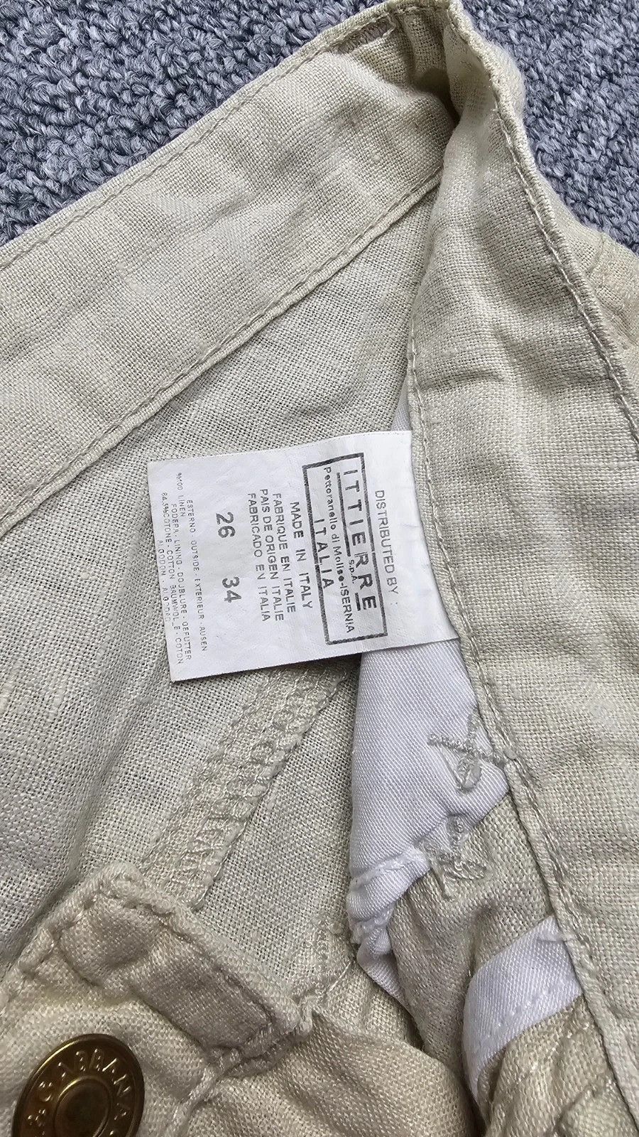 Dolce & Gabbana Dolce Gabbana Vintage Linen Pants Women W26 Beige Italy Size US 26 / EU 42 - 12 Thumbnail
