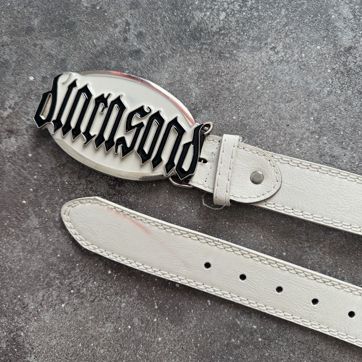 Hysteric Glamour Avant Garde Gothic Logo Vintage Leather Belt Size ONE SIZE - 5 Thumbnail
