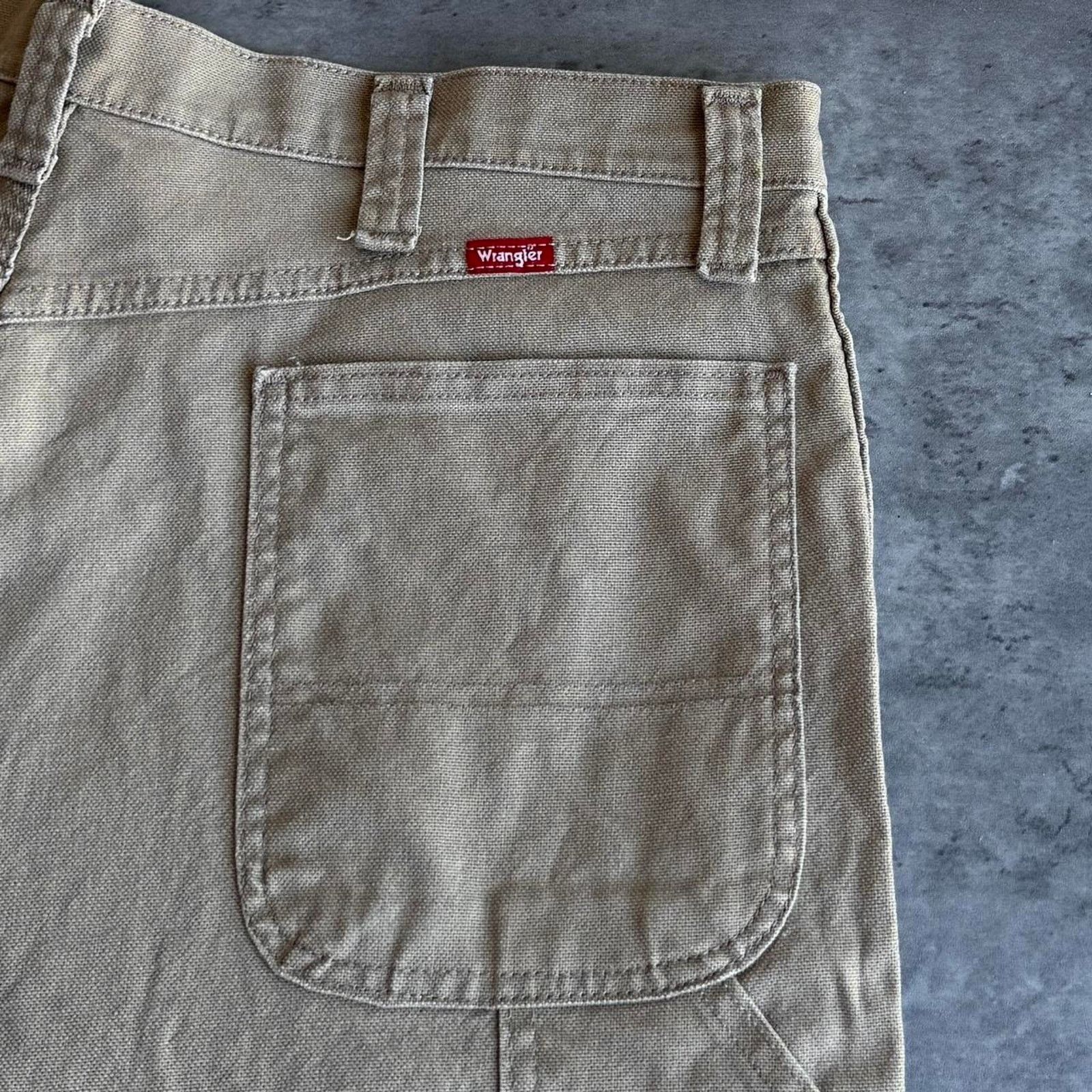 Carhartt × Vintage × Wrangler Vintage Y2K Carhartt Style Off White Baggy Carpenter Pants Size US 36 / EU 52 - 3 Thumbnail