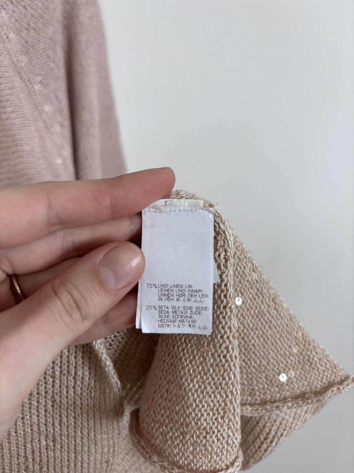 Brunello Cucinelli Brunello Cucinelli Women’s Sequin Knit Linen Silk Sweater Size S / US 4 / IT 40 - 11 Thumbnail