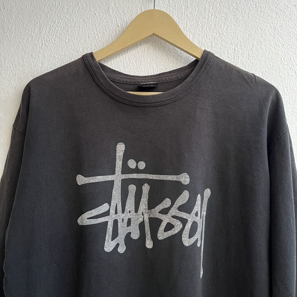 Stussy Faded Stussy Big Logo Long Sleeves TShirt Size US M / EU 48-50 / 2 - 17 Thumbnail