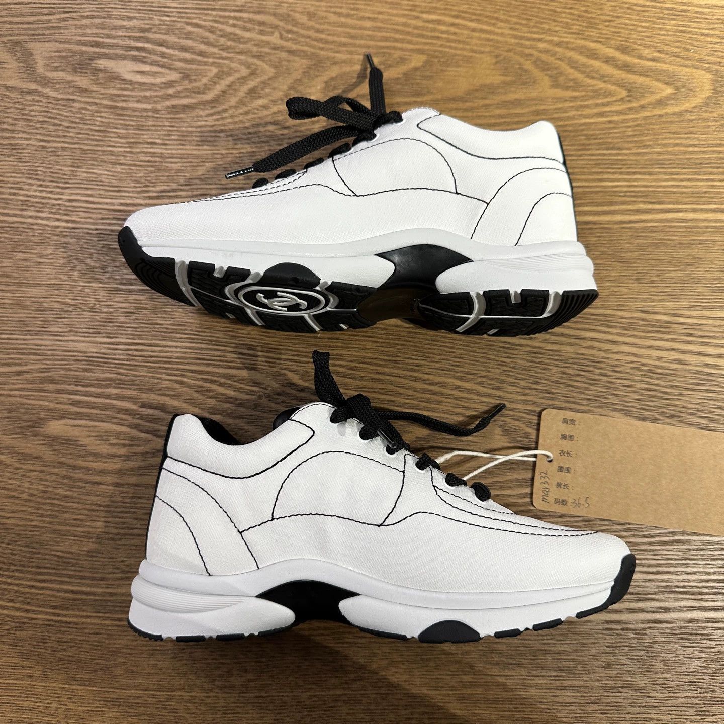 Chanel Chanel comic line casual sneakers women's 36.5 Size US 6 / IT 36 - 4 Thumbnail
