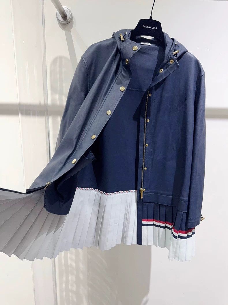 Thom Browne Thom Browne Leather jacket 2503-Nextarrow Size XS / US 0-2 / IT 36-38 - 5 Thumbnail