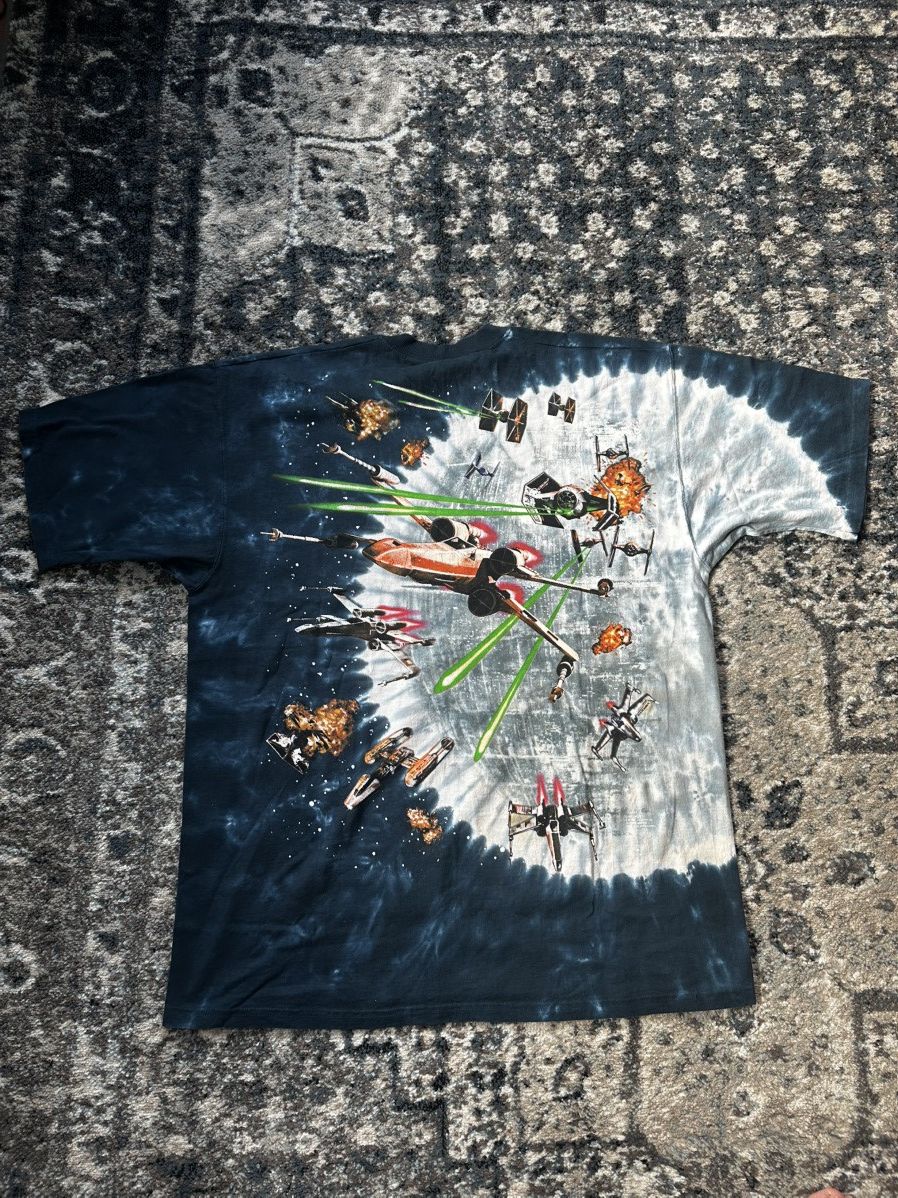 Liquid Blue Vintage 1997 Star Wars Liquid Blue All Over Print T-Shirt Size US XL / EU 56 / 4 - 3 Thumbnail