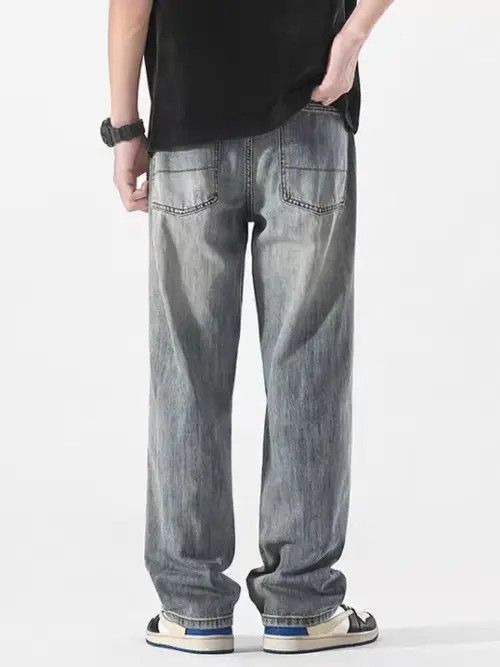 Japanese Brand Akitsuma x Kei Light Gray High Street Vintage Casual Jeans Size US 31 - 3 Thumbnail