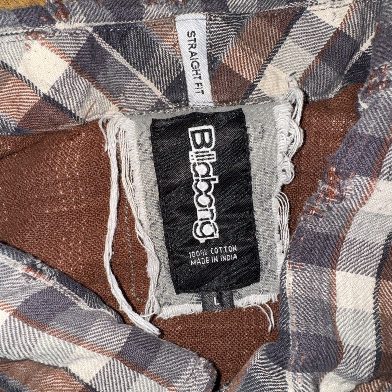 Billabong × Vintage Y2K Billabong Full Zip Flannel Shirt Brown Large 20x26.5 Size US L / EU 52-54 / 3 - 4 Thumbnail