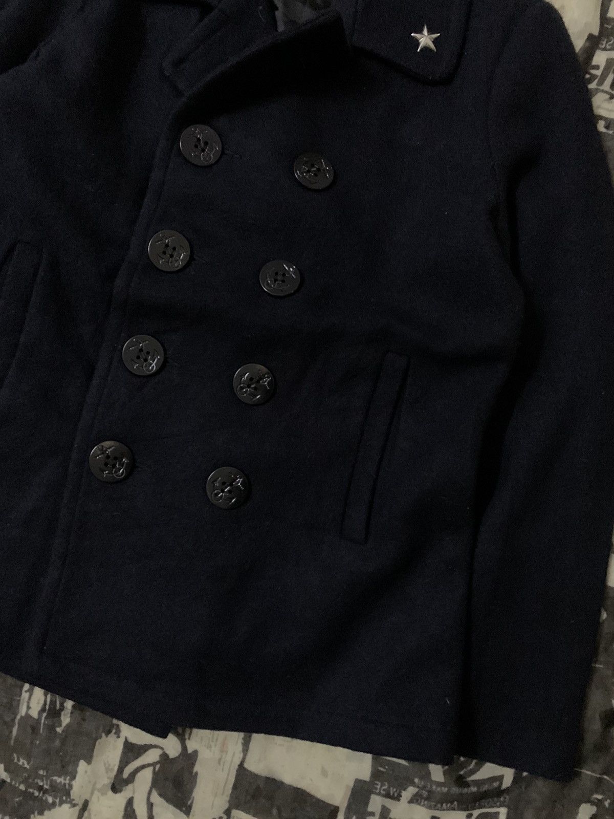 Schott 💥Schott Nyc Double-Breasted Navy Jacket Size S / US 4 / IT 40 - 3 Thumbnail