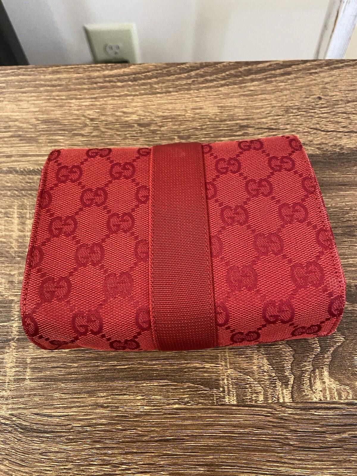 Gucci Gucci red sturdy canvas clutch pouch cosmetic bag, v good Size ONE SIZE - 5 Thumbnail