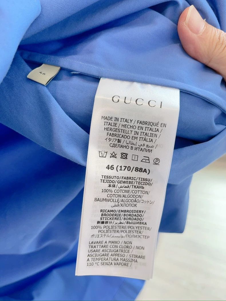 Gucci Gucci Men's embroidered logo shirt 2501-Nextarrow Size US S / EU 44-46 / 1 - 5 Thumbnail