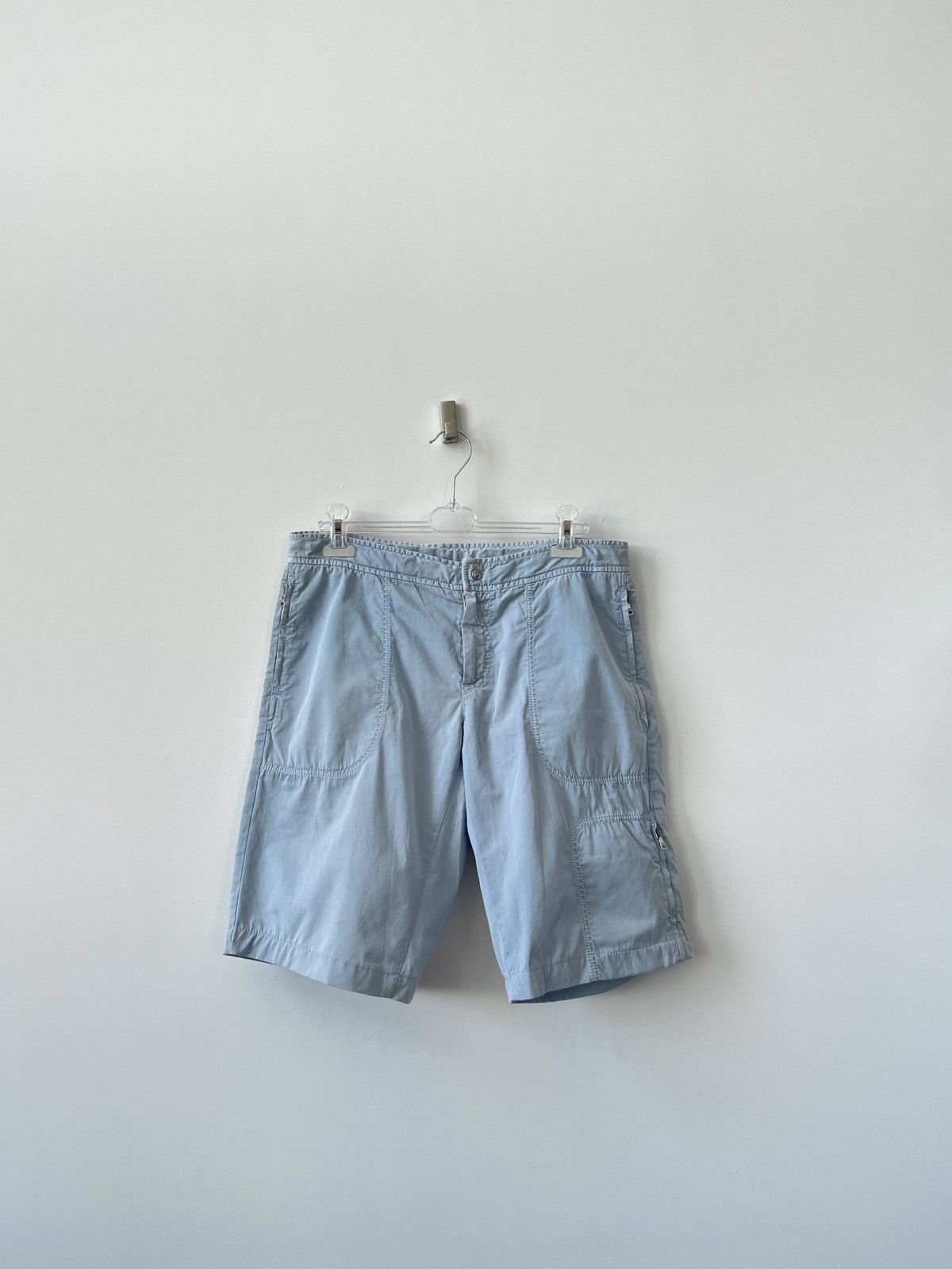 Prada Prada Milano Baby Blue Shorts Summer Luxury Italy Size US 31 - 1 Thumbnail