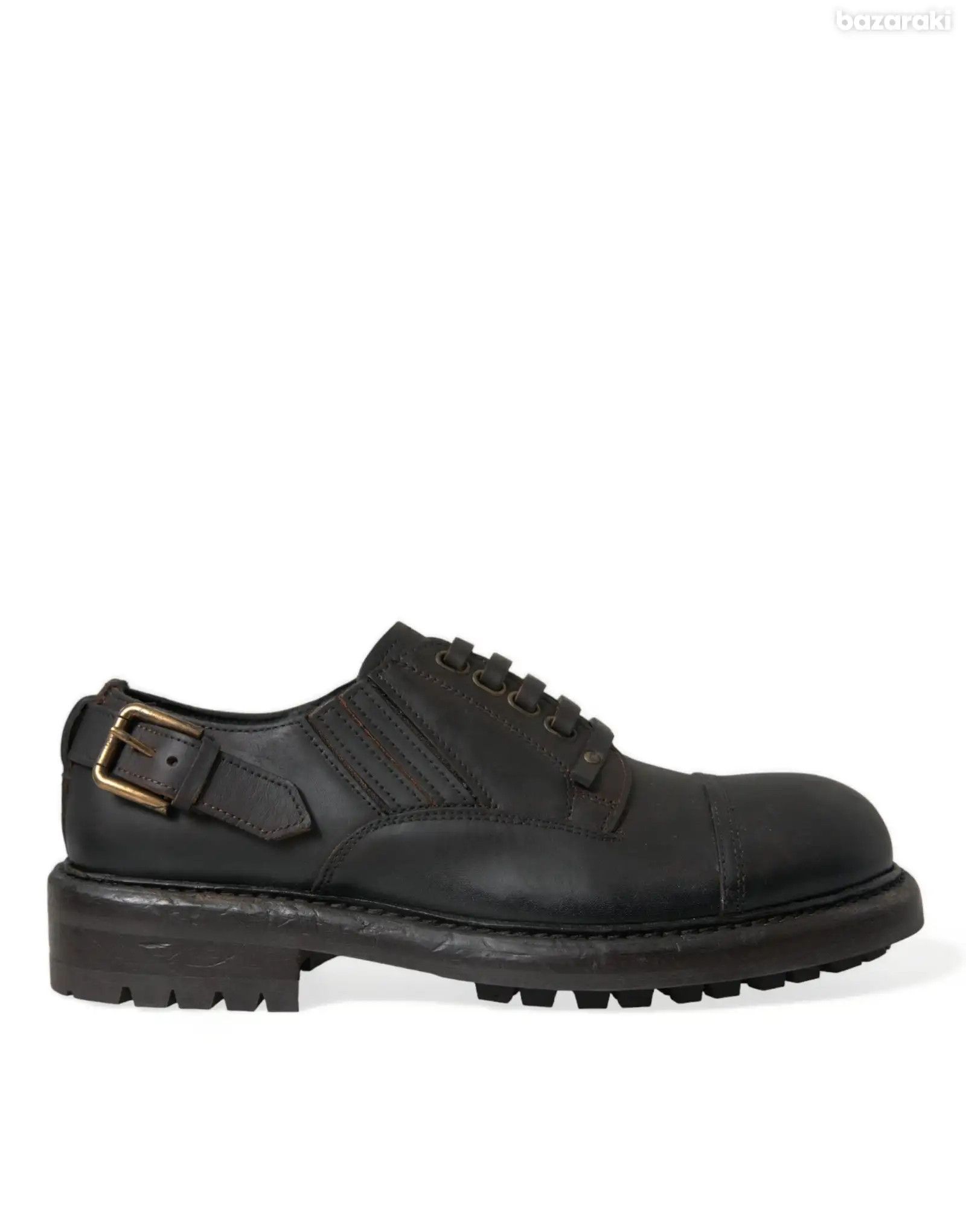 Dolce & Gabbana o1y0125 Buckle Laced Shoes in Black Size US 9 / EU 42 - 1 Thumbnail