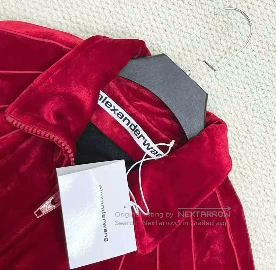 Alexander Wang alexander wang red velvet logo zip jacket. Size US XXS / EU 40 - 3 Thumbnail