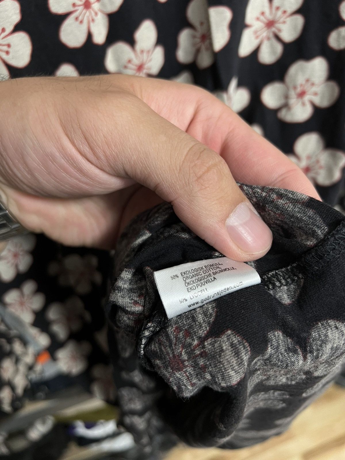 Designer × Gudrun Sjoden × Vintage Gudrun Sjoden Floral Print Blouse Long Sleeve Top L Sjöden Size L / US 10 / IT 46 - 6 Thumbnail