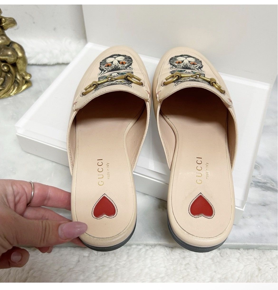 Gucci Authentic Gucci Cat Horsebit Leather Princeton Mules Size US 7 / IT 37 - 10 Thumbnail