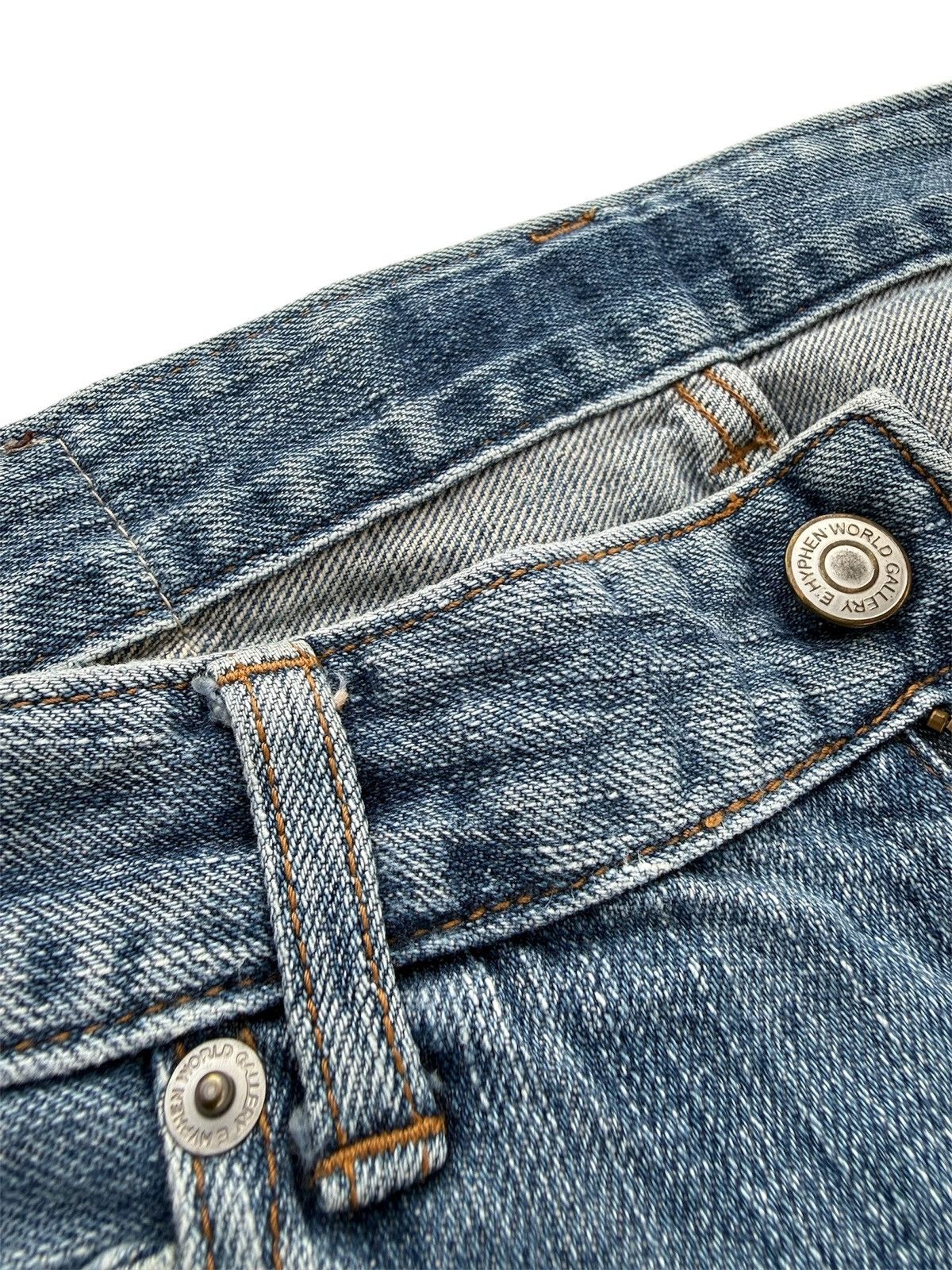 Hysteric Glamour E HYPHEN WORLD GALLERY PATCHWORK STYLE JEANS Size 31" - 3 Thumbnail