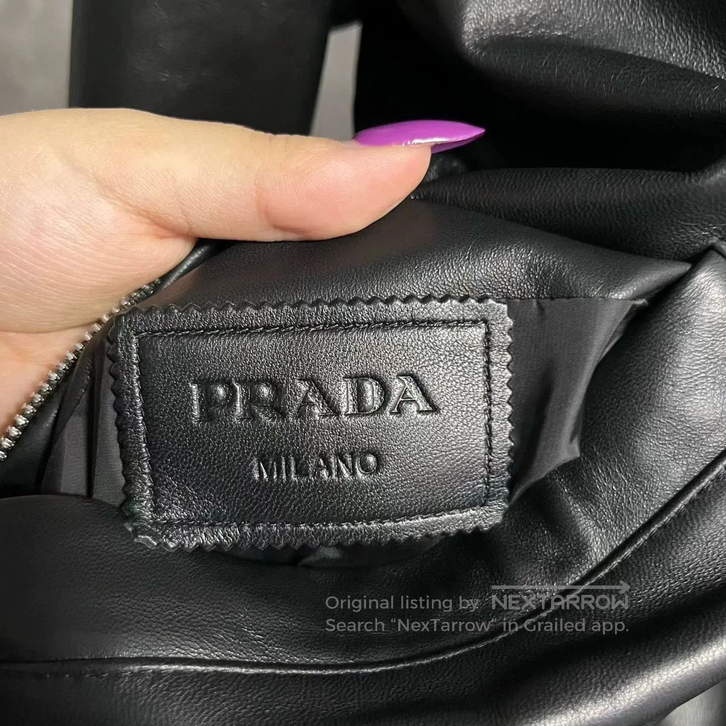 Prada prada nappa leather bomber jacket black. Size US L / EU 52-54 / 3 - 3 Thumbnail