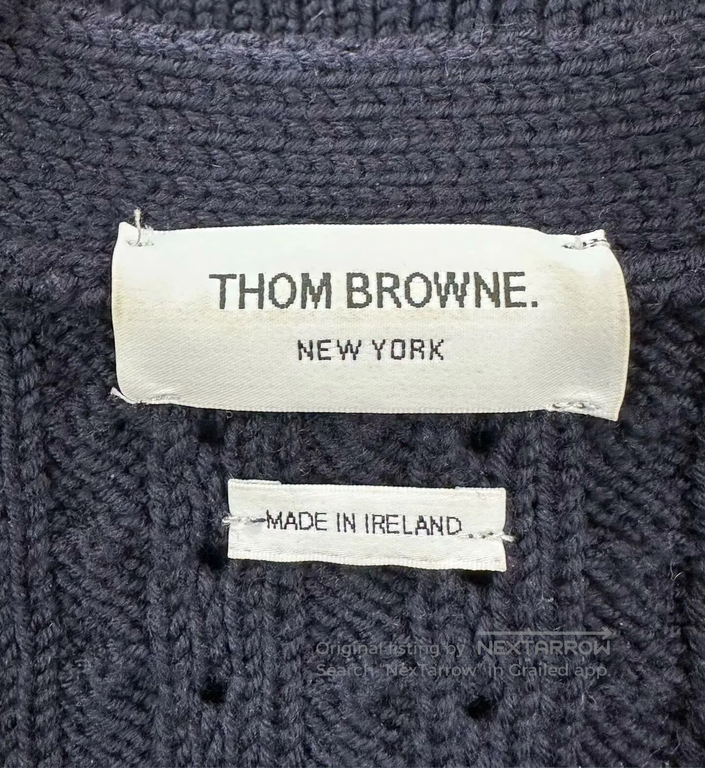 Thom Browne Thom Browne Dark Blue Classic Striped Wool Knit Cardigan| Size XS / US 0-2 / IT 36-38 - 3 Thumbnail
