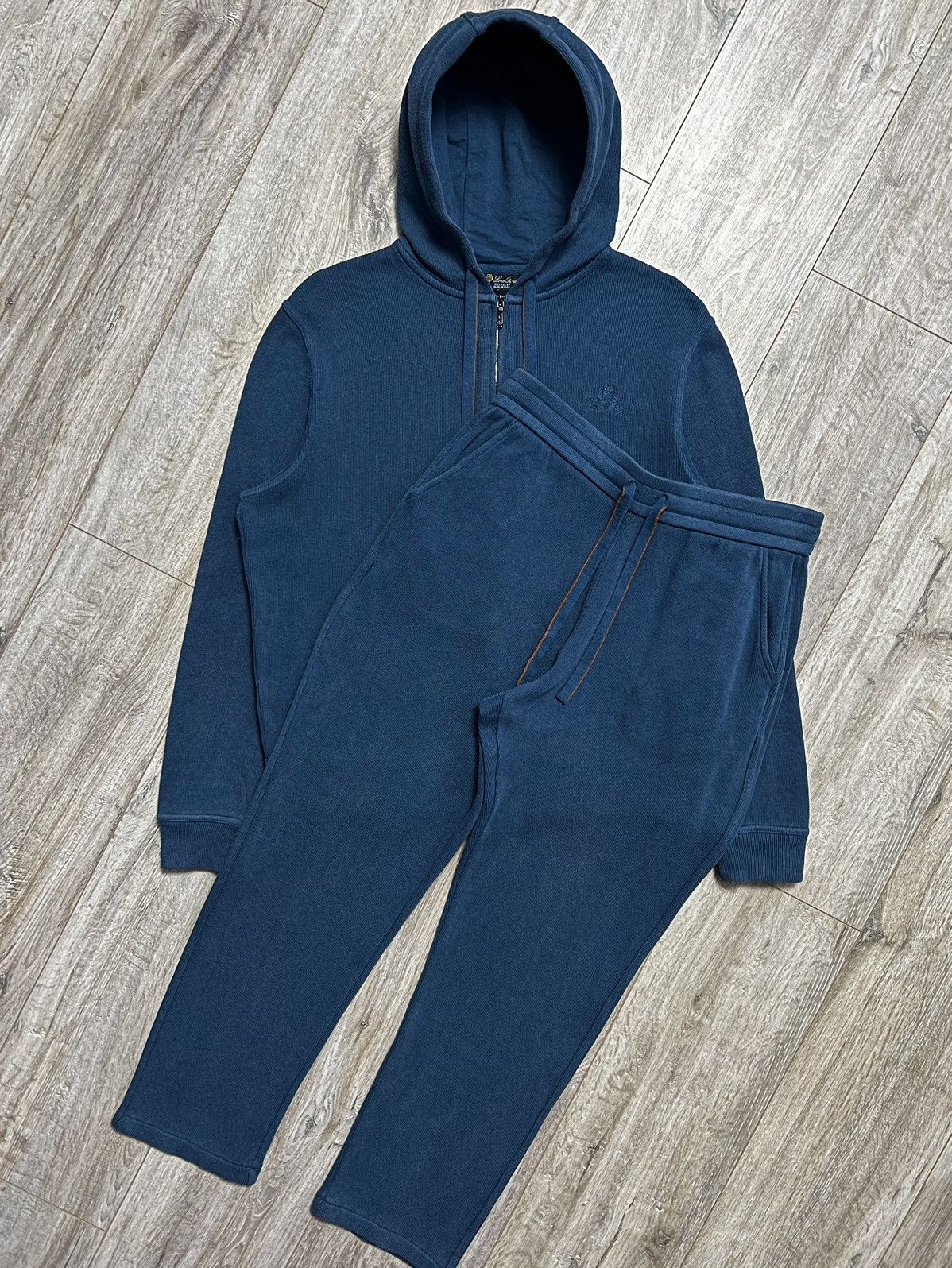 Loro Piana LORO PIANA Sweatsuit Track Cotton Hoodie/Pants Set LP Logo Size US S / EU 44-46 / 1 - 4 Thumbnail