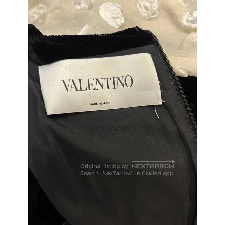 Valentino Valentino Black puff sleeve velvet dress Size S / US 4 / IT 40 - 6 Thumbnail