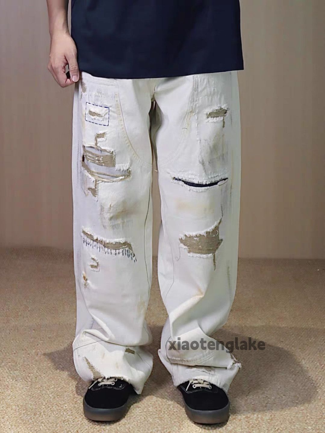 Vintage xz utility loose baggy wide Leg ripped carpenter pants Size US 36 / EU 52 - 8 Thumbnail
