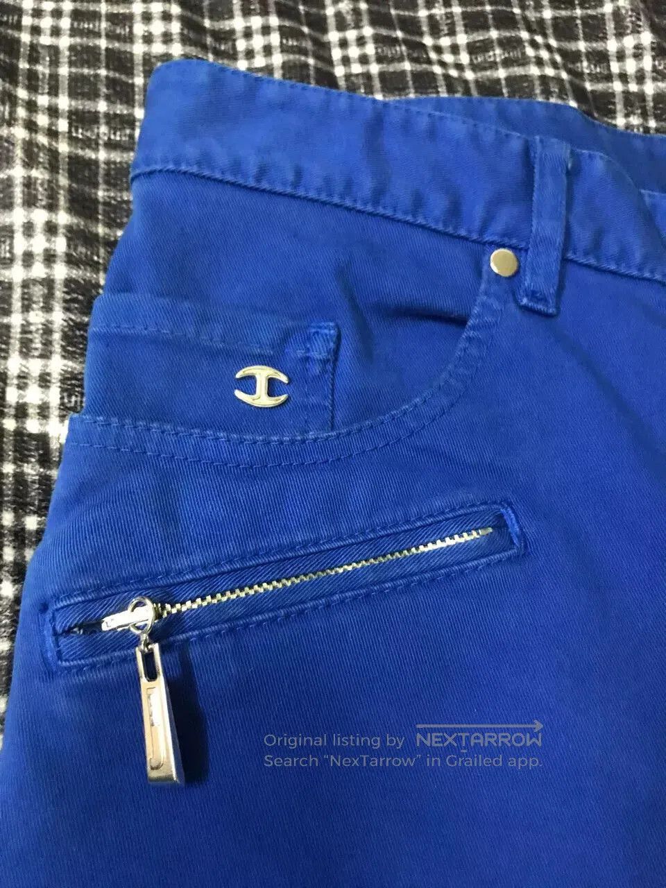 Just Cavalli Just Cavalli Blue Washed Biker Jeans. Size US 32 / EU 48 - 3 Thumbnail