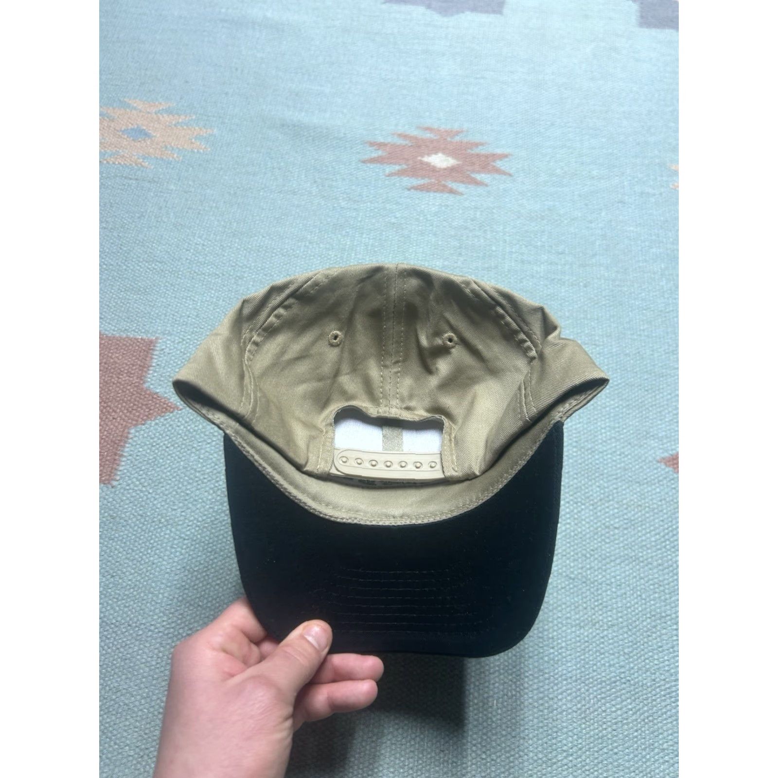 Vintage Tractor Supply Co Snapback Hat Cap Embroidered Logo Farm Adjustable Tan Black Mens Snapback Hat Size ONE SIZE - 4 Thumbnail