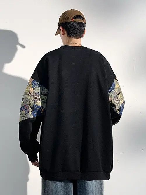 VIBE Teddy Bear Patchwork Black Sweatshirt Size US M / EU 48-50 / 2 - 5 Thumbnail