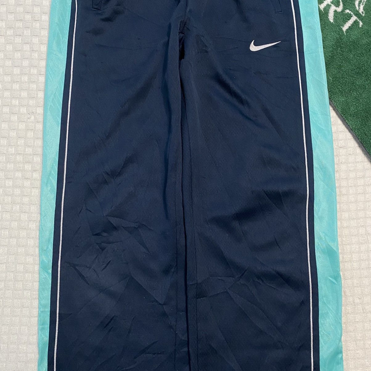 Carhartt Wip × Nike 💥 VINTAGE NIKE 90S BAGGY WIDE LEG SWOOSH TRACK PANTS Y2K Size US 36 / EU 52 - 8 Thumbnail