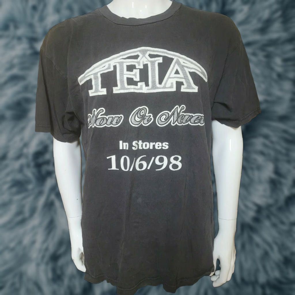 Gildan VTG Now Or Never T Shirt 90s Tela Memphis Rap Hip-Hop Gildan 100% Cotton Black XL Mens Graphic Tee Short Sleeve Round Neck Size US XL / EU 56 / 4 - 1 Thumbnail