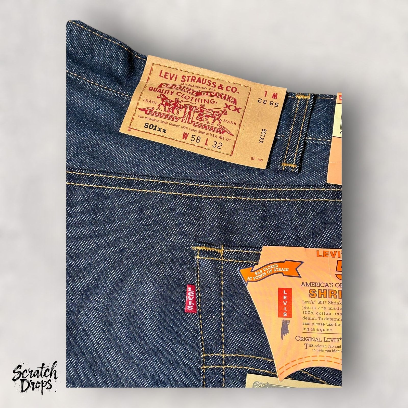Levi's Vintage Levis 501xx Shrink-to-Fit Jeans USA W58 L34 501 NWT Size US 42 / EU 58 - 6 Thumbnail