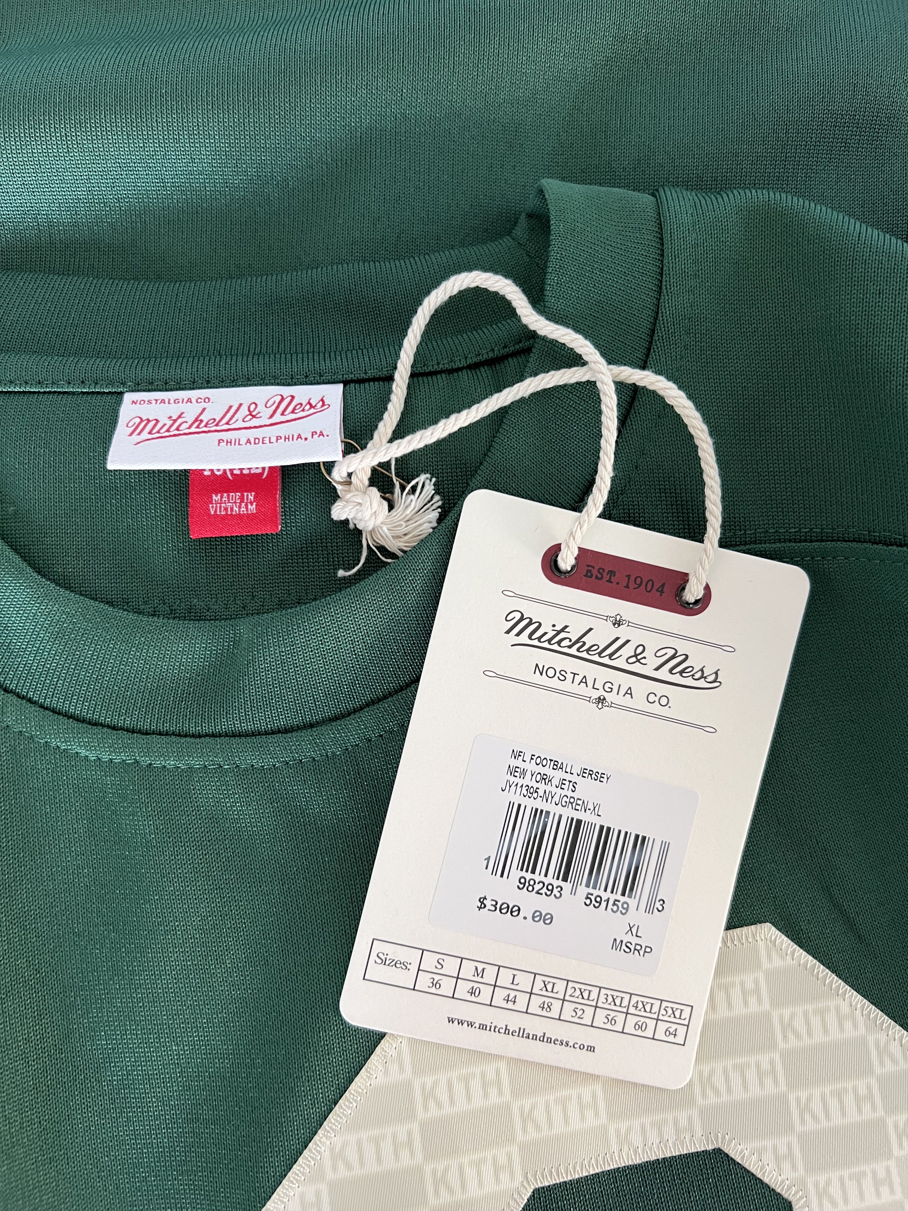 Kith × Mitchell & Ness Kith Mitchell & Ness NFL Joe Namath New York Jets Jersey Size US XL / EU 56 / 4 - 9 Thumbnail