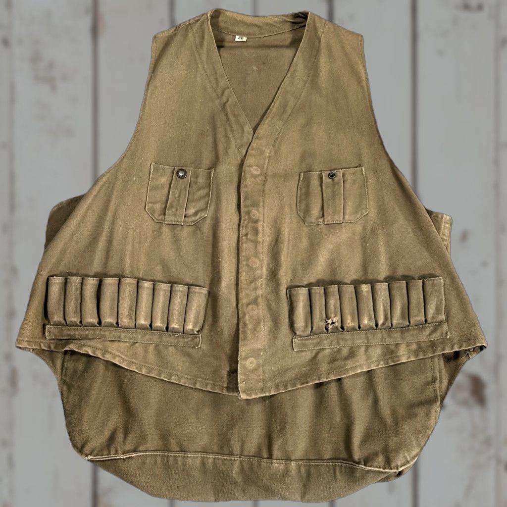 Vintage VINTAGE Hunting Vest Canvas Duck OG Sateen Green Size XL 48 Men USA Front Button Vest Holiday 1950s A++ Antique 1930s Size US XL / EU 56 / 4 - 1 Thumbnail