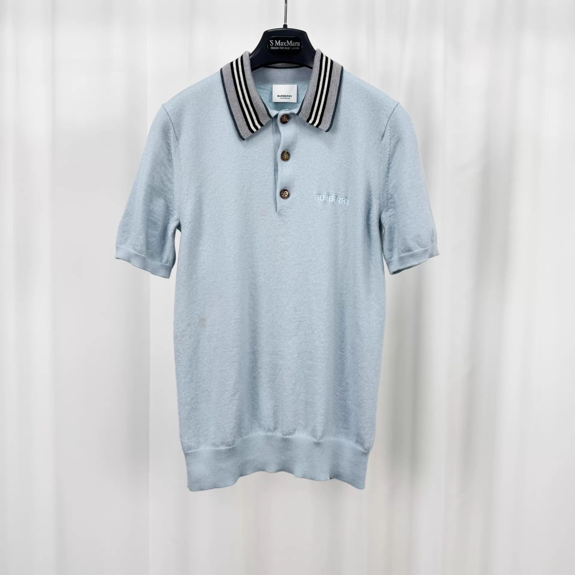 Burberry Burberry Embroidered Polo Wool Knit SS M 95 New Size US M / EU 48-50 / 2 - 1 Thumbnail