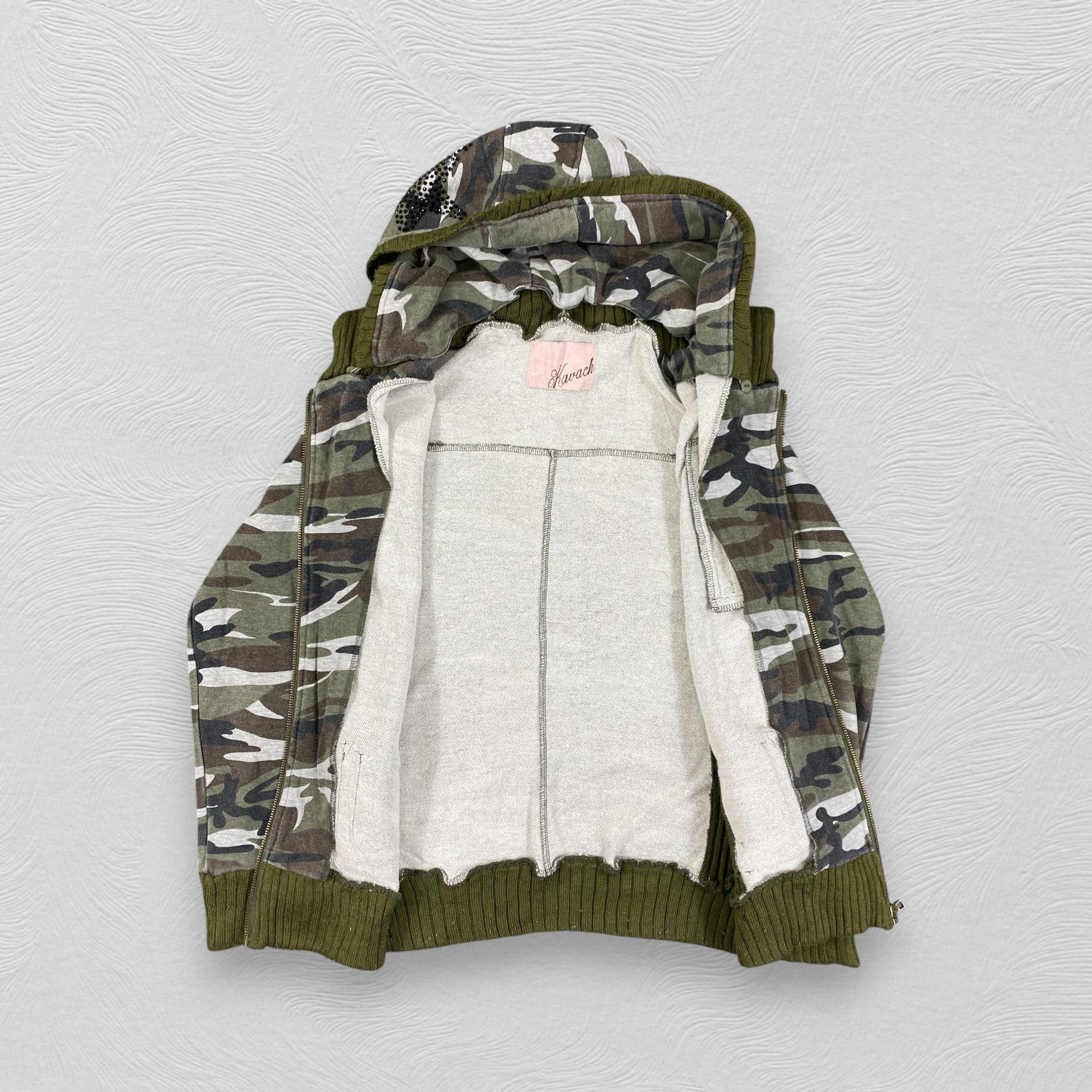 Japanese Brand Vintage Camo Design Zipper Hoodie - SW0102 Size US XS / EU 42 / 0 - 3 Thumbnail