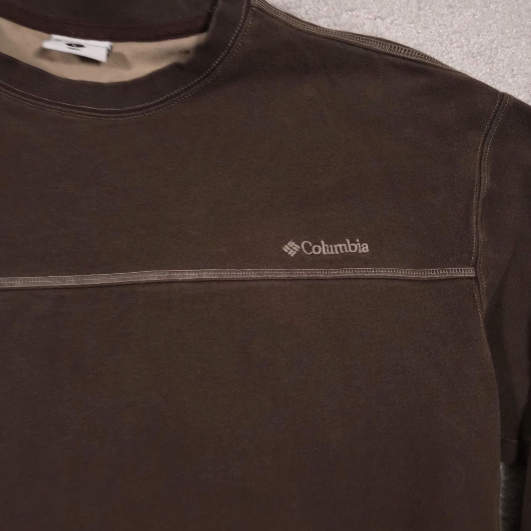Logo 7 Columbia Sweatshirt Mens L Brown Crewneck Pullover Contrast Stitch Logo Shirt Mens Size US L / EU 52-54 / 3 - 4 Thumbnail