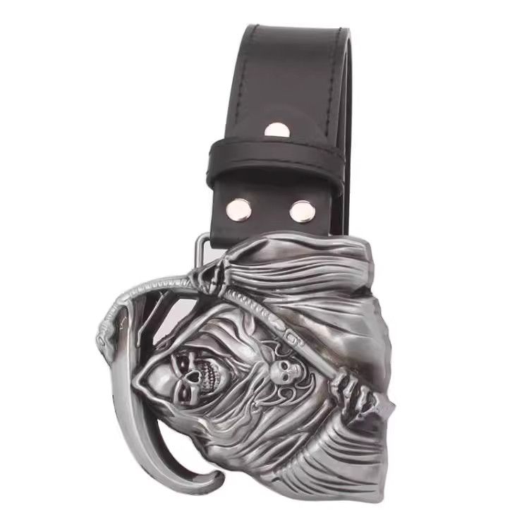 Designer Skull Retro Vintage Belt Riveted Belts Menswear Accessories Size ONE SIZE - 1 Thumbnail