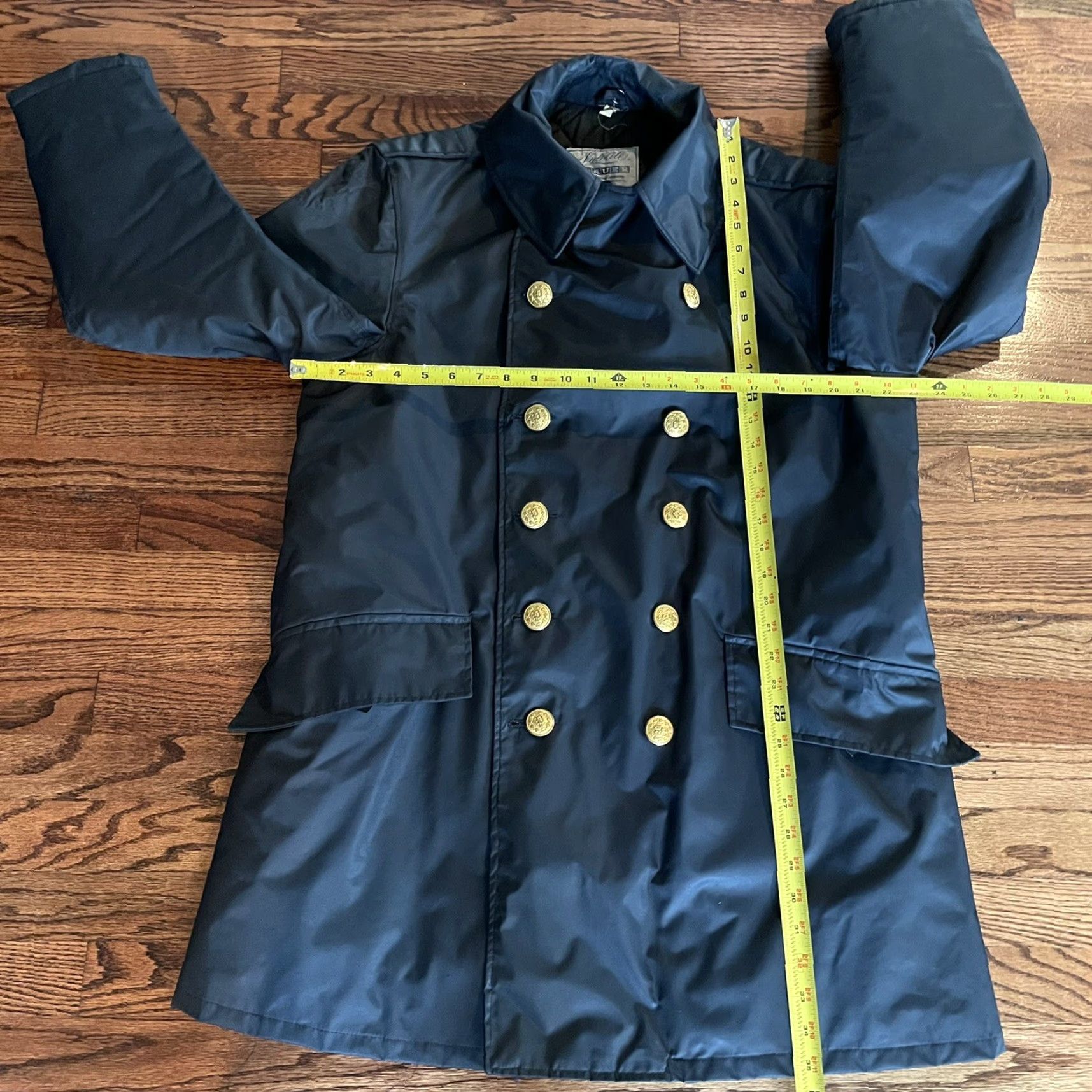 Vintage VINTAGE Blauer Nylolite Police Navy Blue Coat Jacket Gold Buttons Mens Sz 42R Size US XS / EU 42 / 0 - 4 Thumbnail