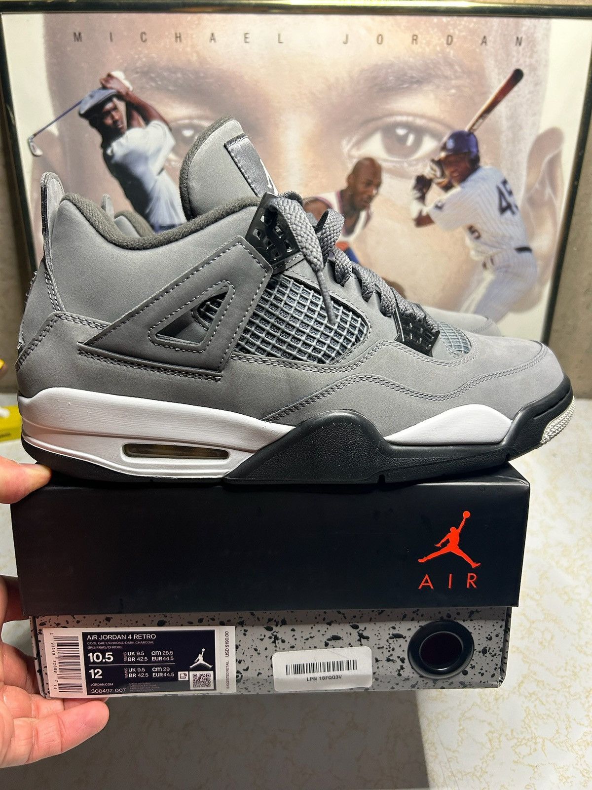 mens jordan 4 retro cool grey stores