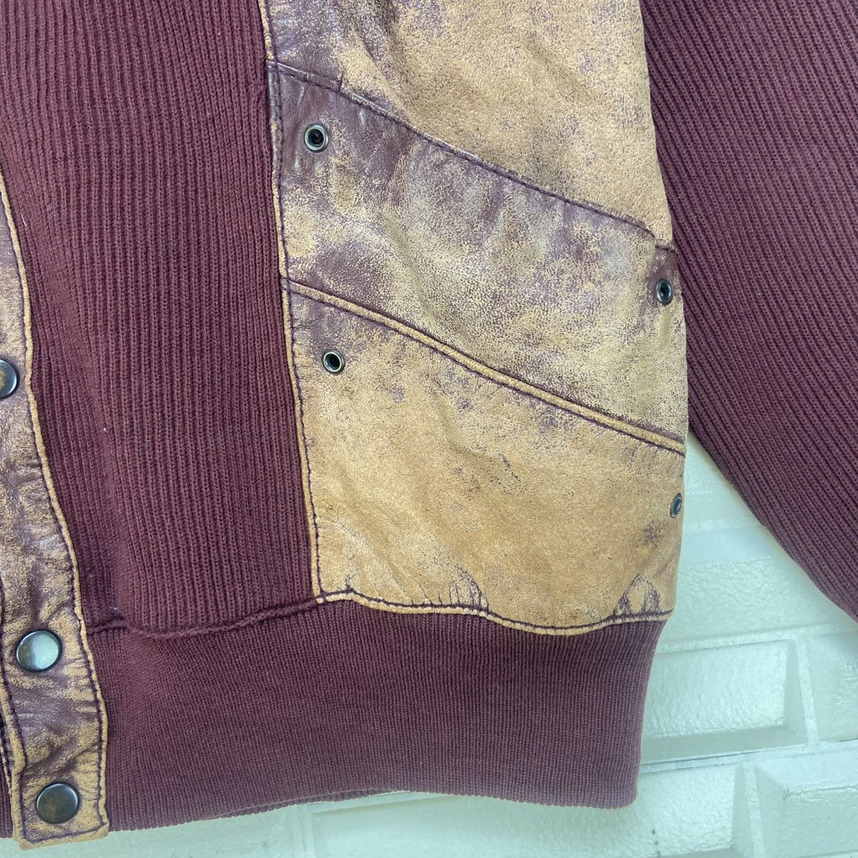 Vintage Vintage 80s Lainez Madrid Leather + Knit Jacket Size US S / EU 44-46 / 1 - 8 Thumbnail